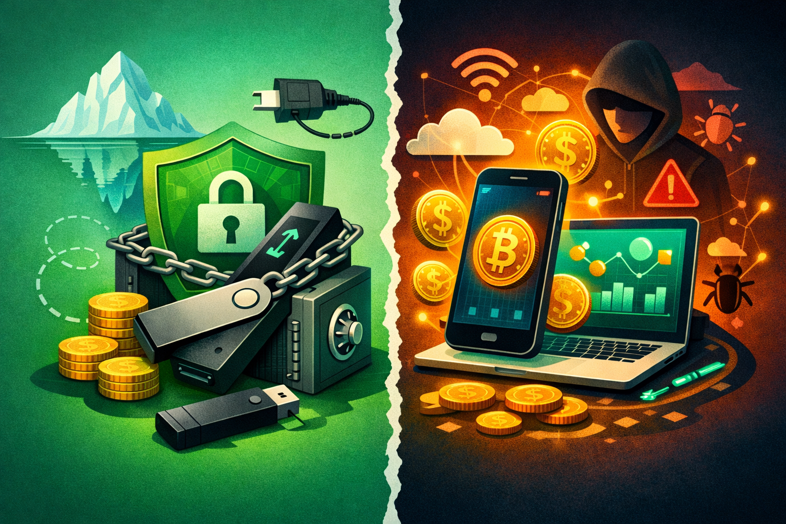 Portefeuille froid vs portefeuille chaud : comprendre les différences pour sécuriser vos cryptos